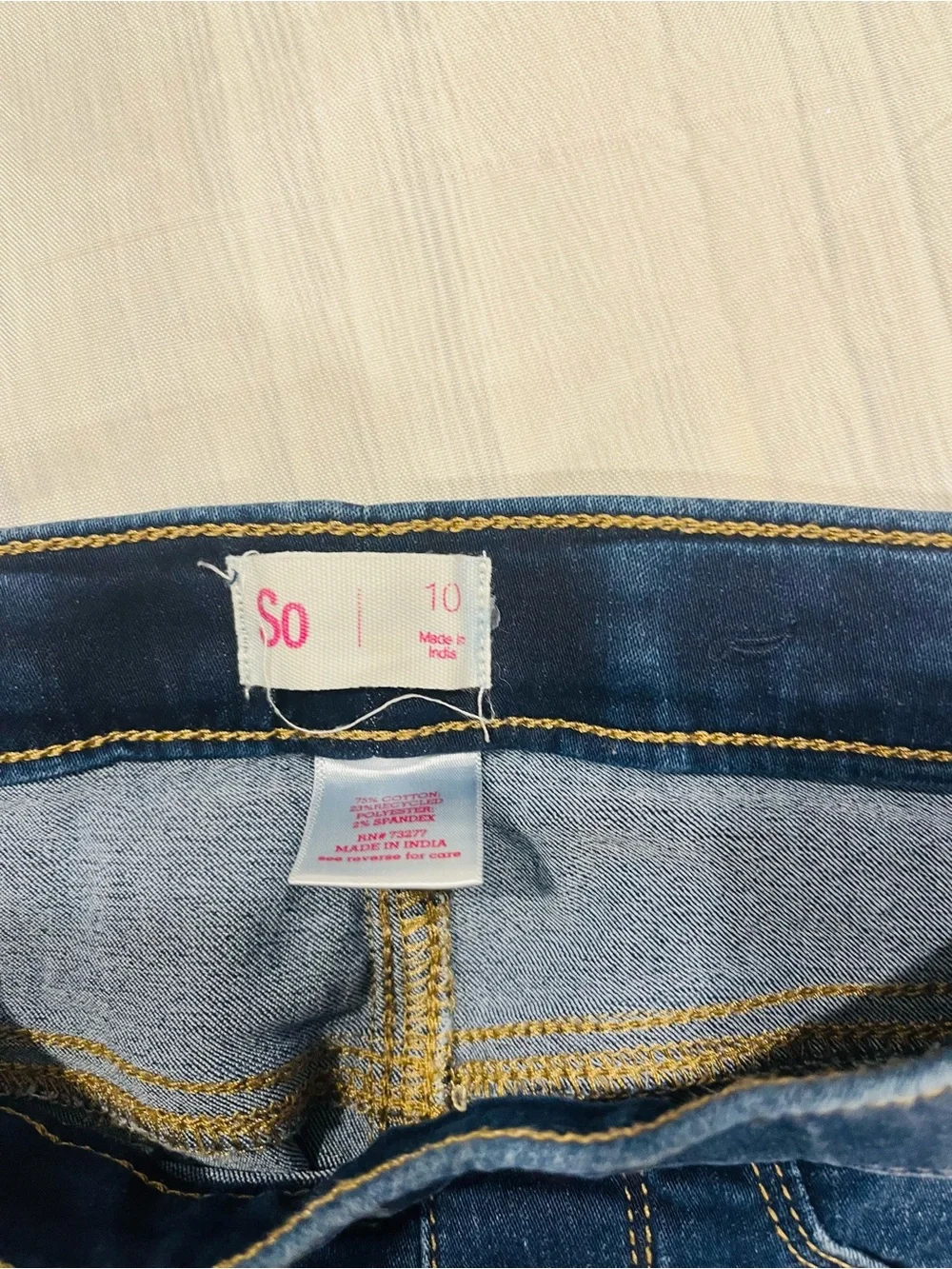 Classic Dark Blue Girls Skinny Jeans Sz 10